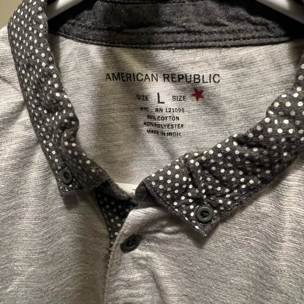 Gray Polka Dot Men's Shirt